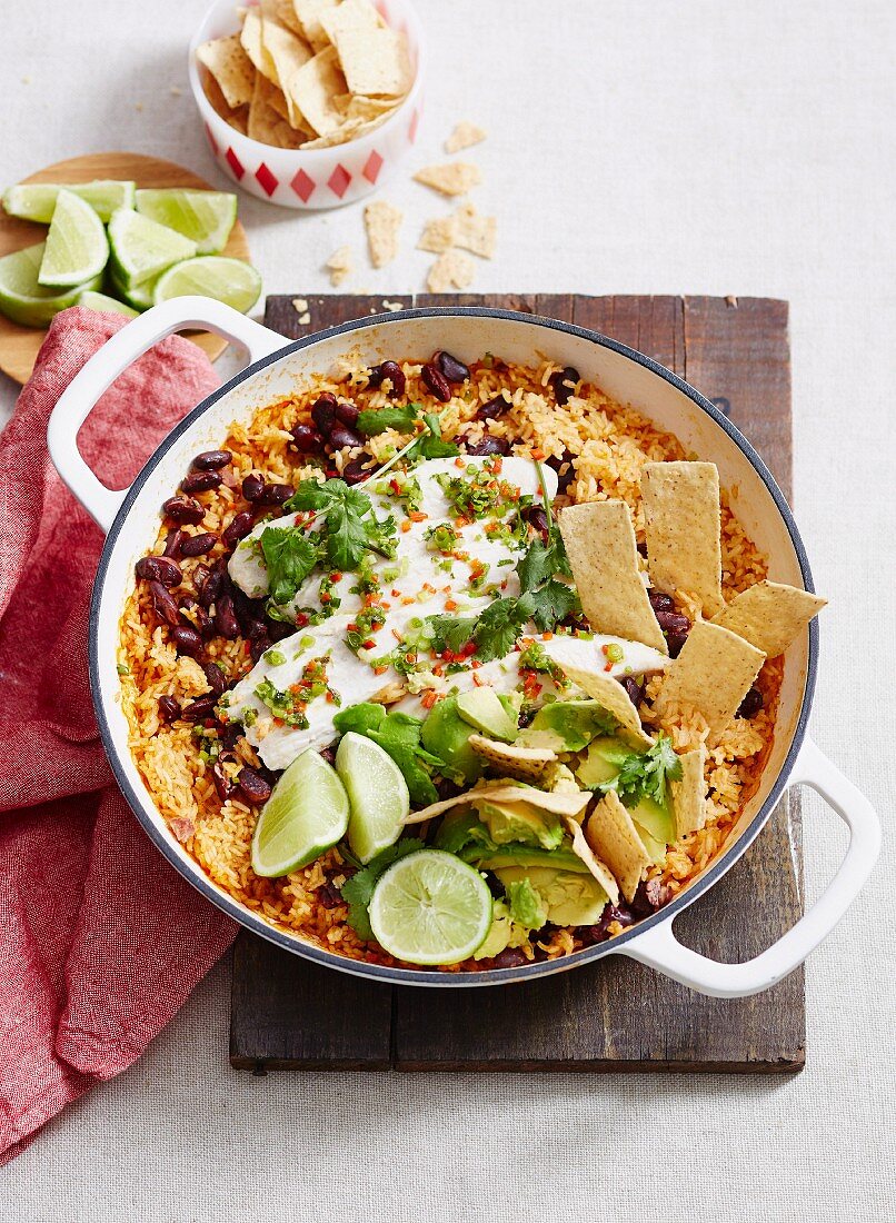 Mexican Rice and Bean Turkey Bake