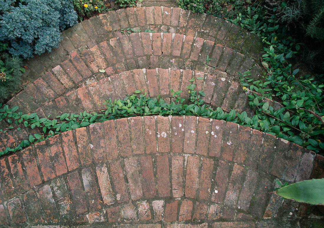 View from above to clinker stairs