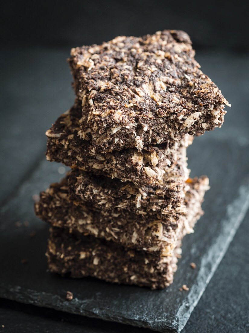 A stack of Paleo, gluten-free poppy seed apple slices