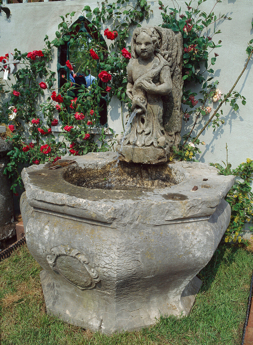 Fountain with gargoyle