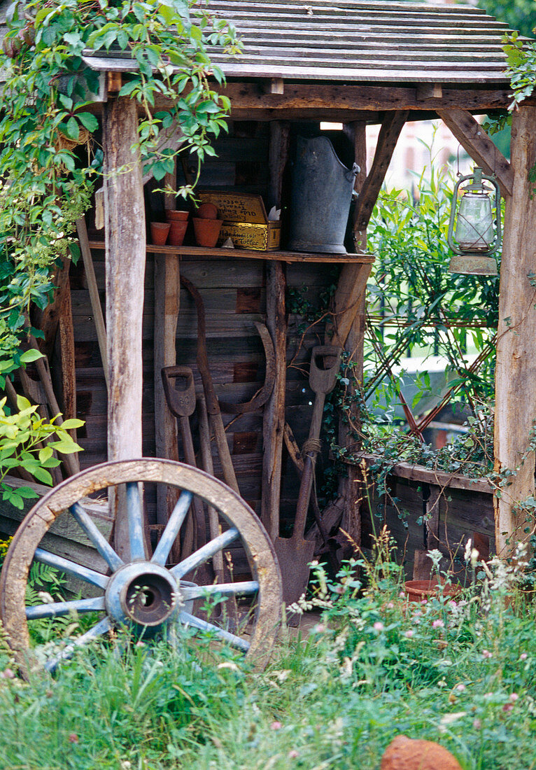 Shelter for garden tools