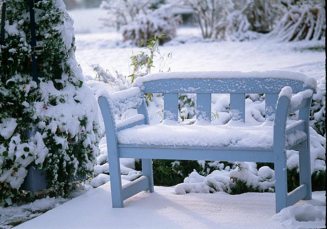 Light blue bank in the snow