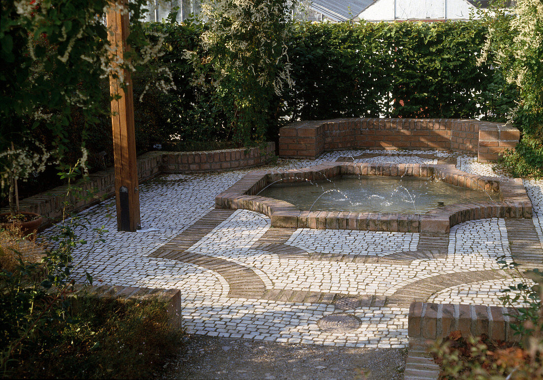 Atrium garden with fountain