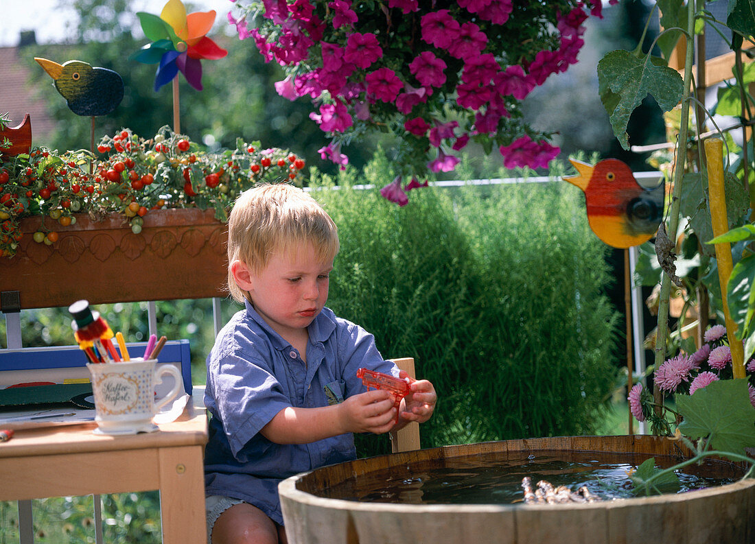 Child on the balcony with