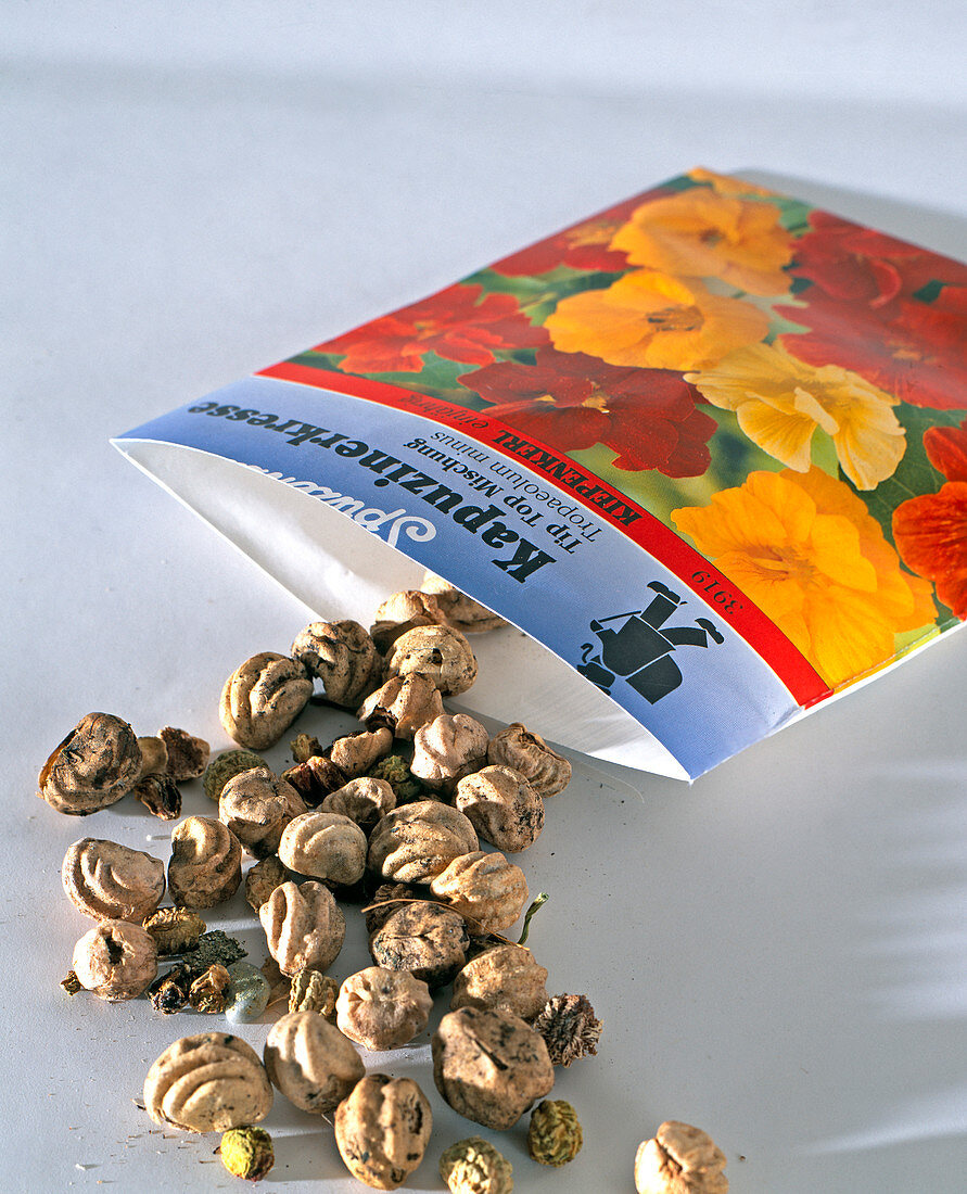 Seed bag with nasturtium