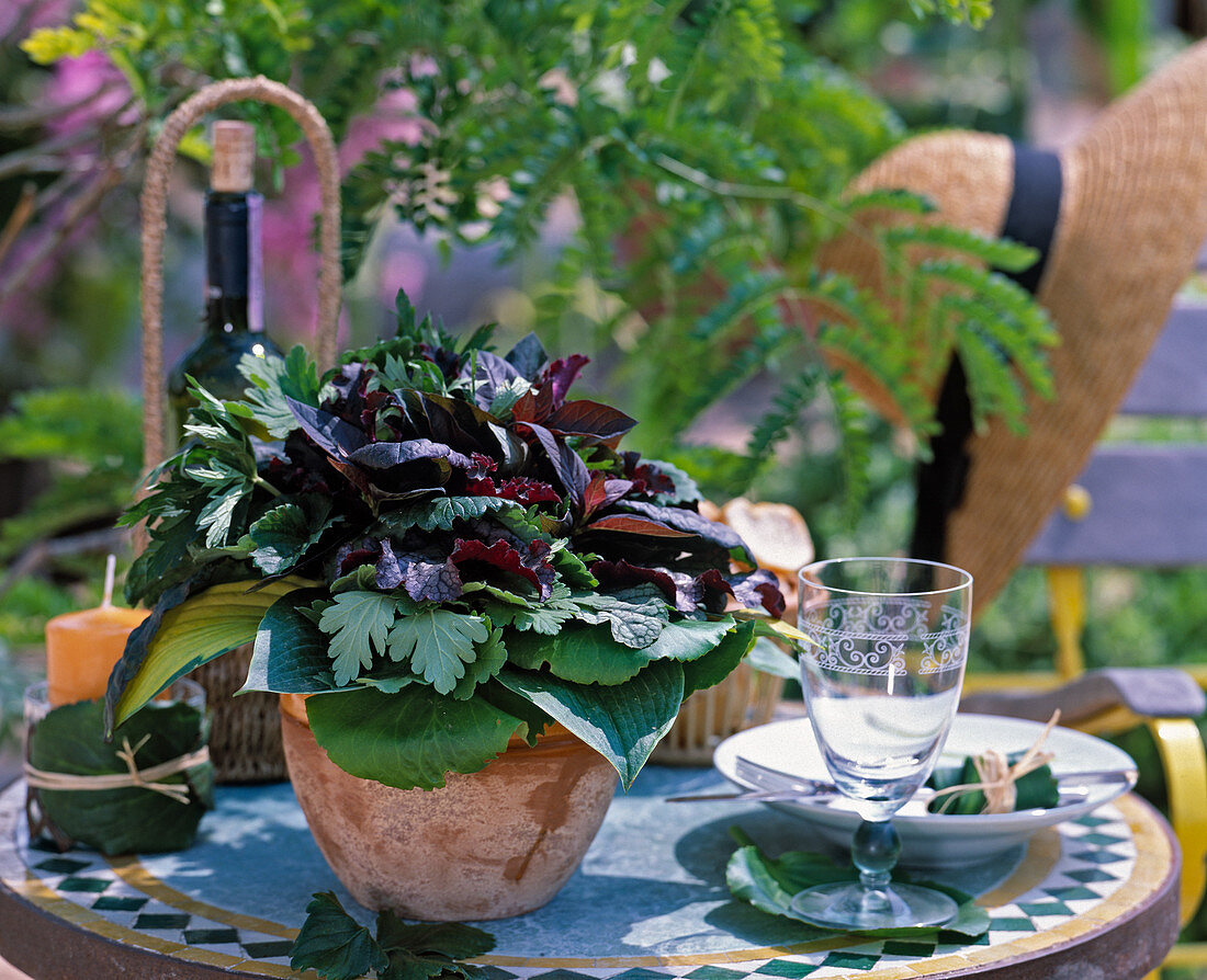 Bouquet of various leaves