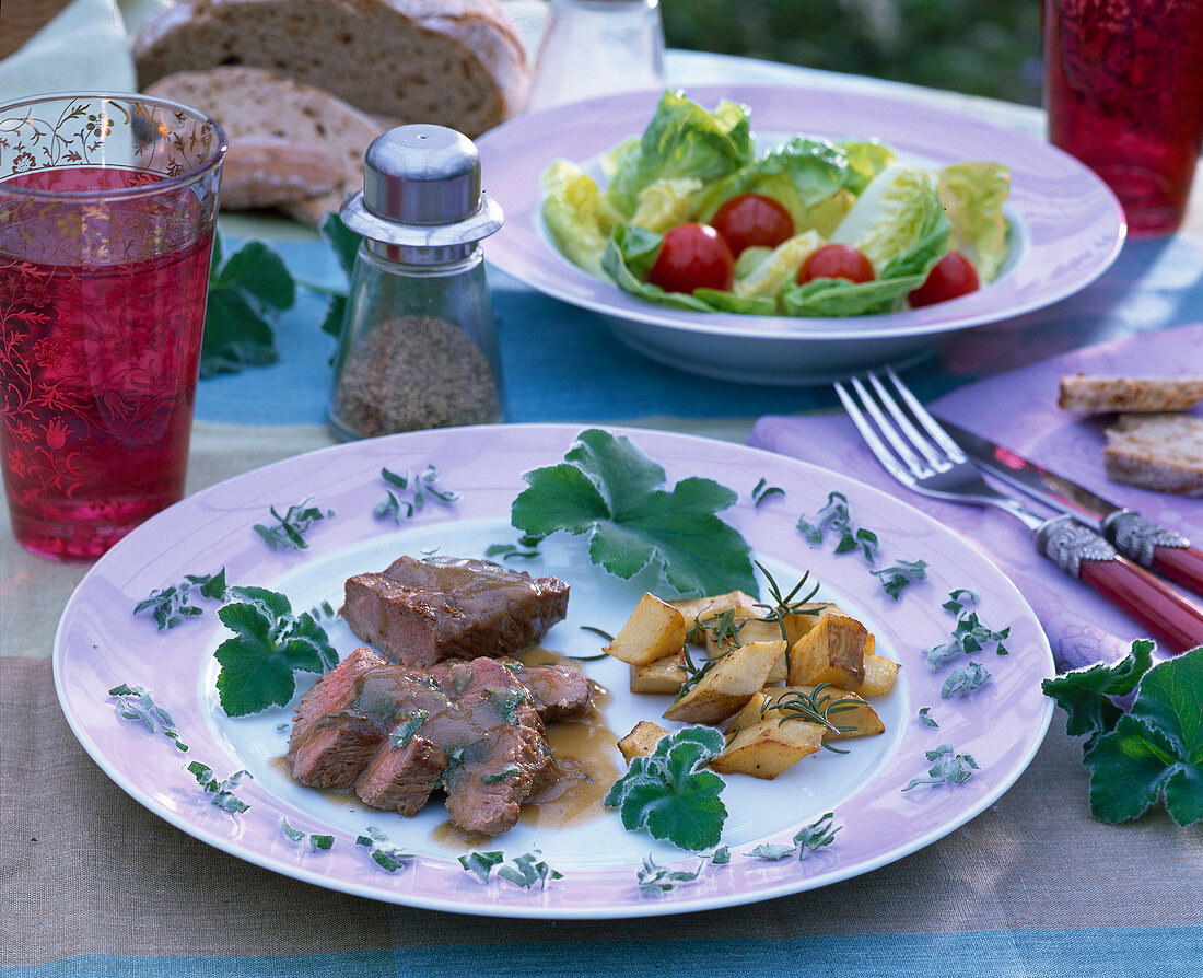 Lamb's fillet, Pelargonium tomentosum (peppermint geranium)