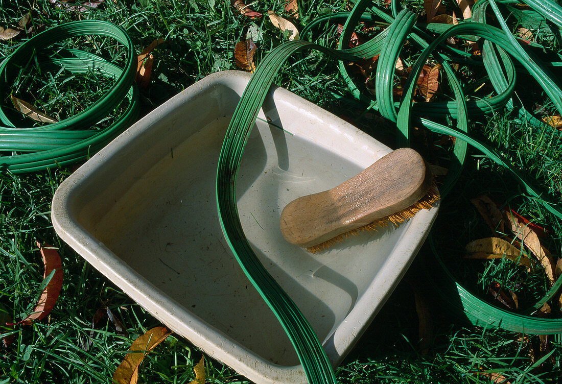 Cleaning garden hose