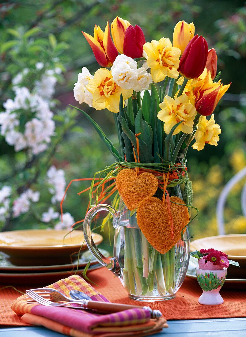 Narcissus 'Tahiti', 'Bridal Crown' (Narzissen)