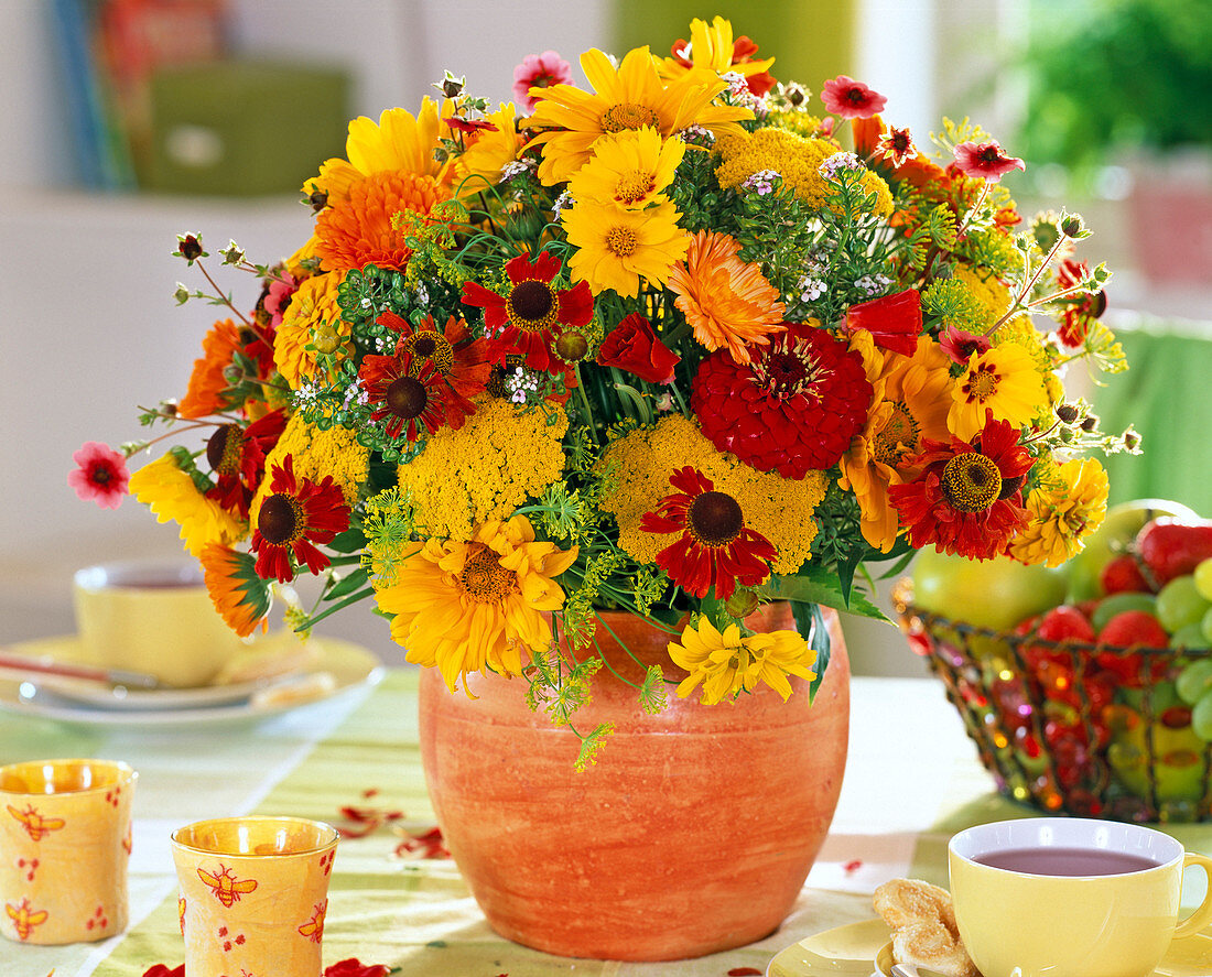 Helenium (common sneezeweed), Coreopsis (tickseed)