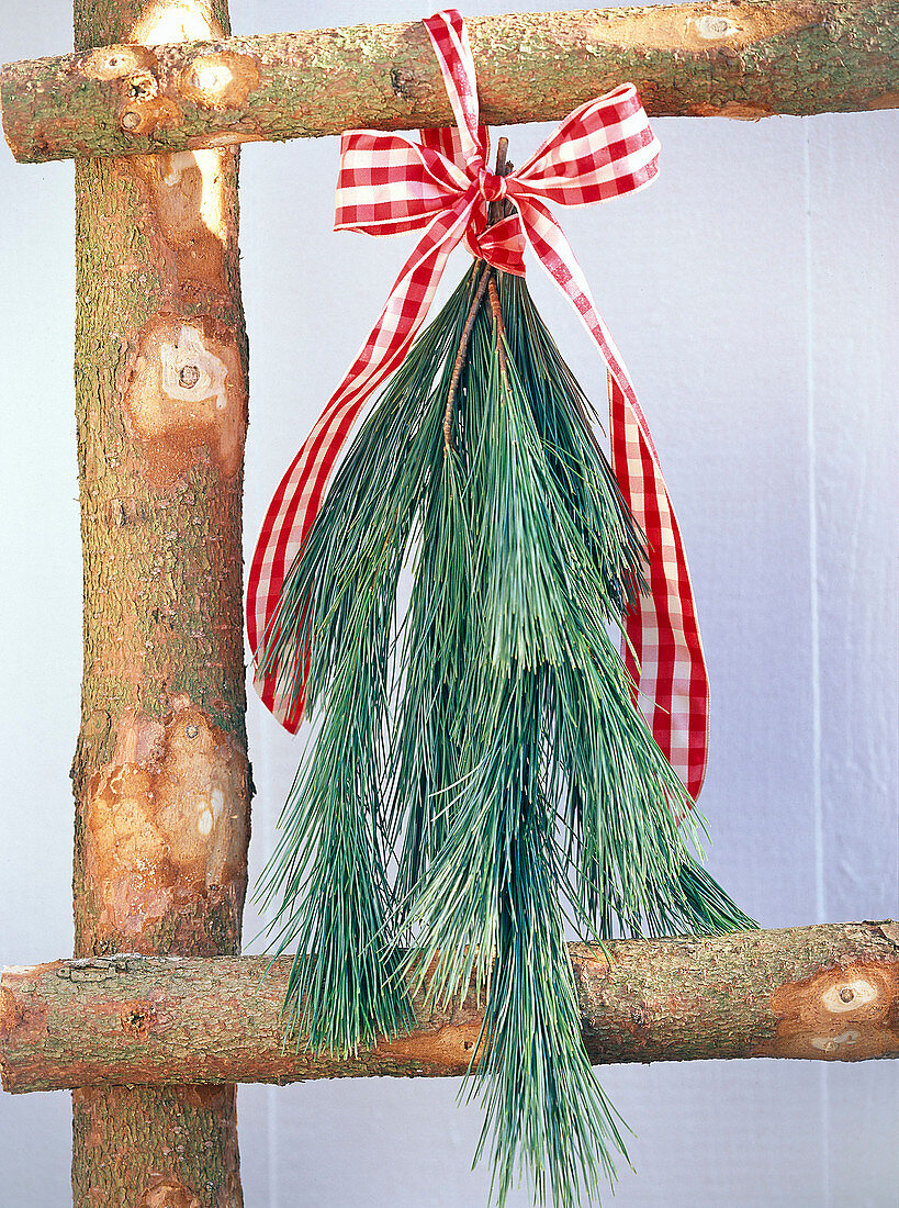 Handmade bouquet of Pinus strobus (silk pine)
