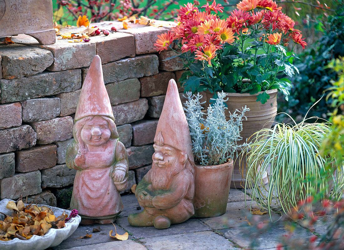 Autumn, terrace, small arrangement