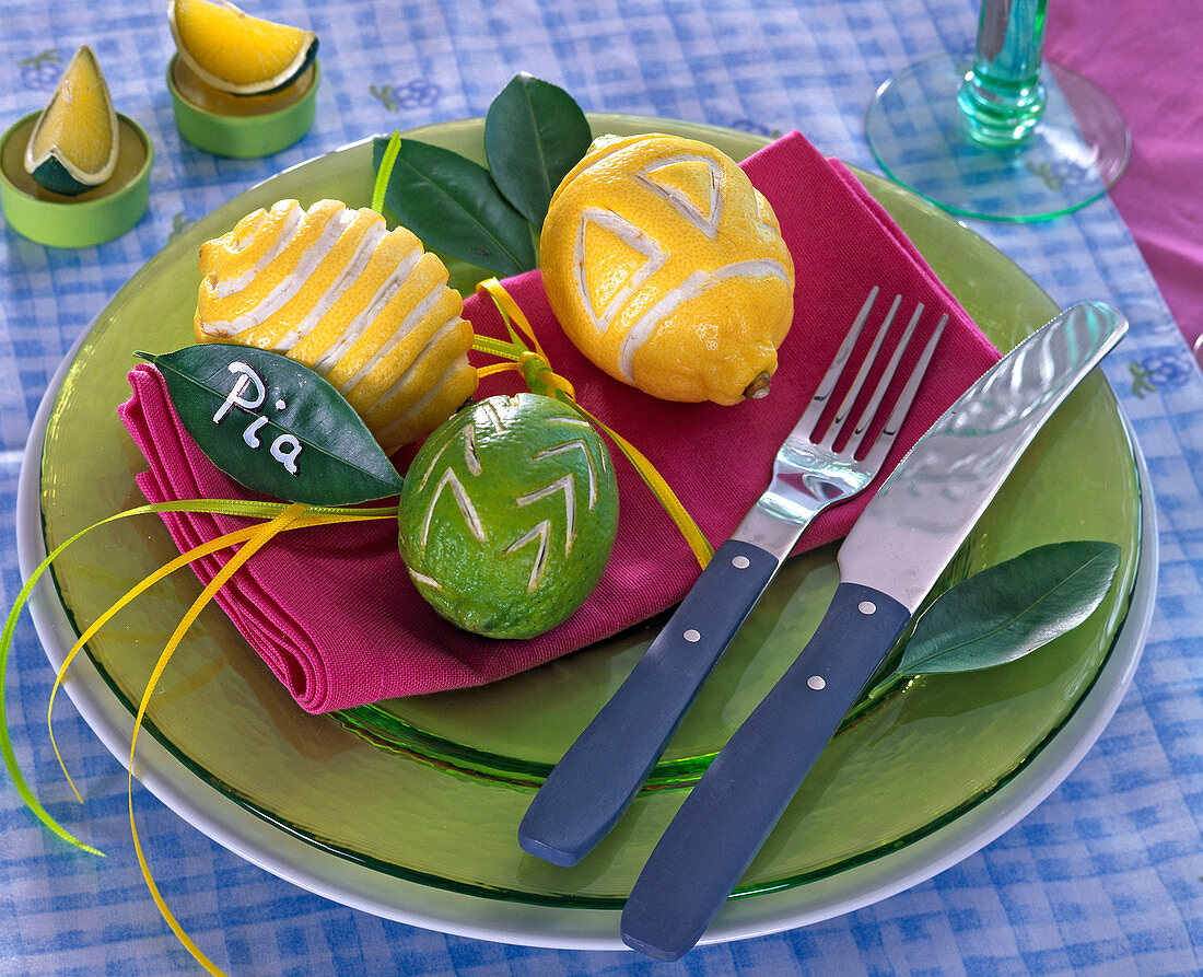 Decorate lemons and limes