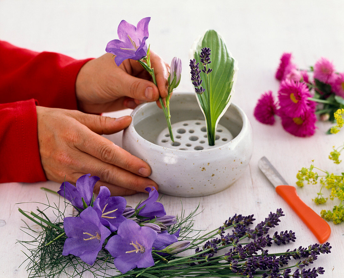 Bellflower Fleabane flower arrangement