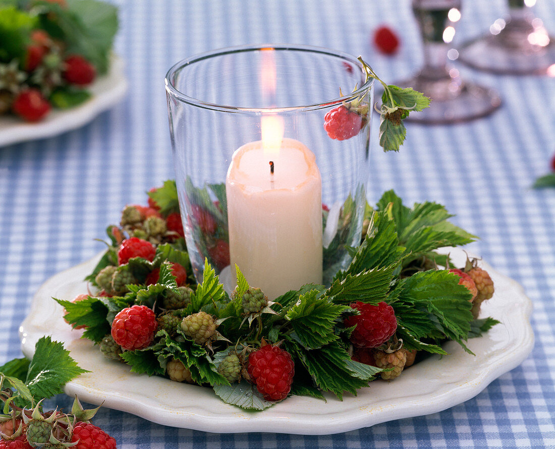 Raspberry wreath