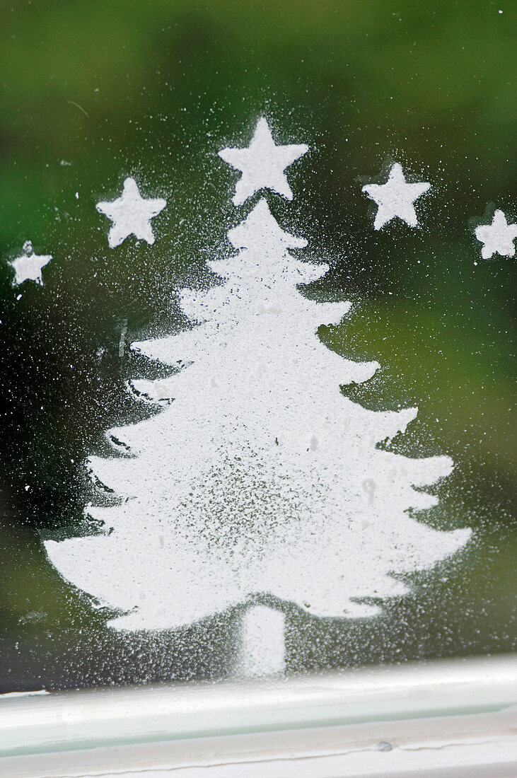 10 Stück Schneespray Kunststoff Schablonen Weihnachten Fensterdeko