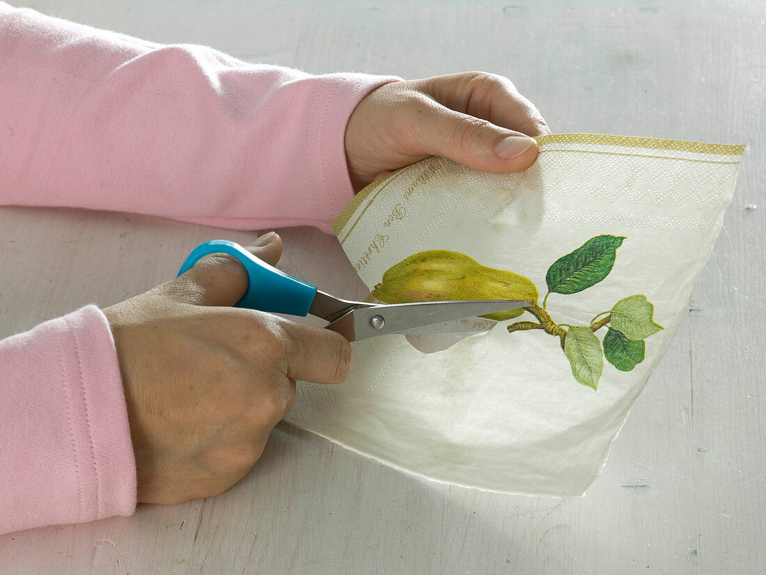 Sandwich bags with napkin technique as lanterns: 2/5