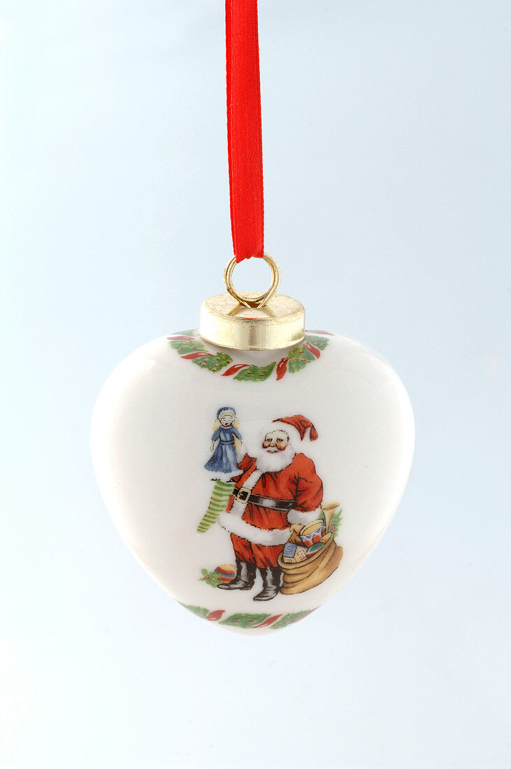 Christmas tree ball with Father Christmas motif