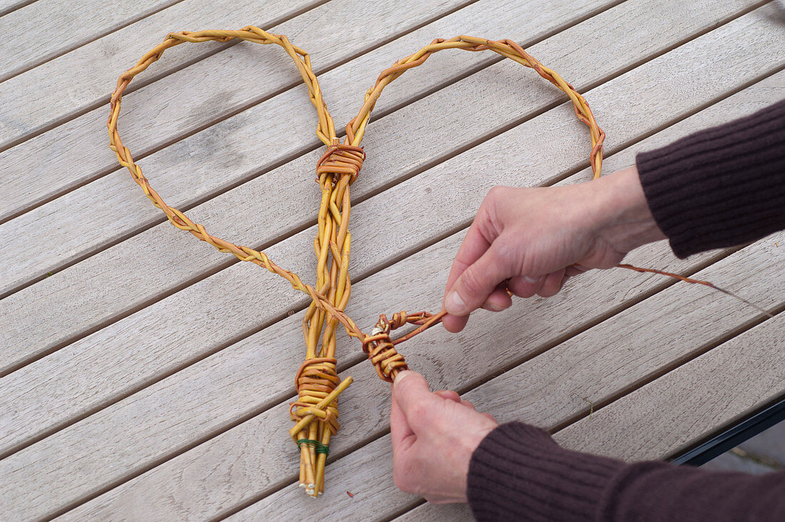 Heart made of wicker