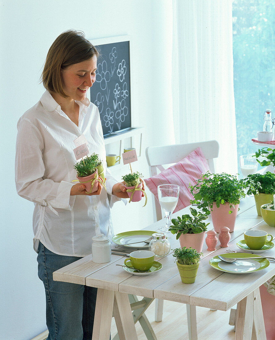 Herb table decoration