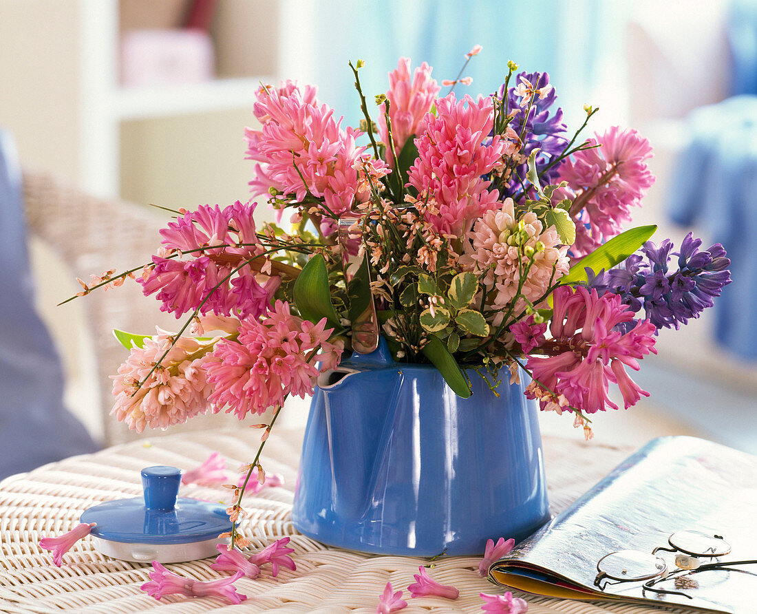 Bouquet of Hyacinthus, Cytisus and Pittosporum