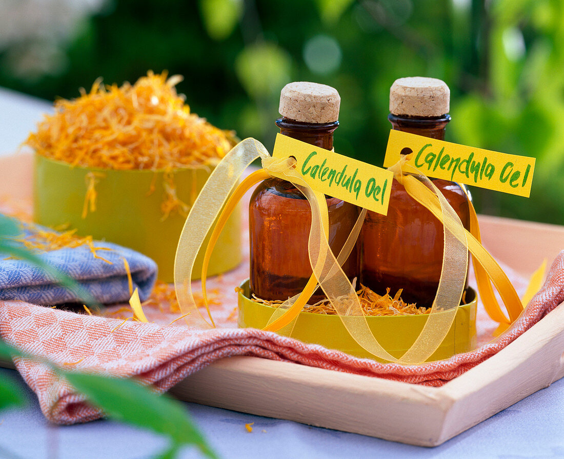 Homemade marigold oil