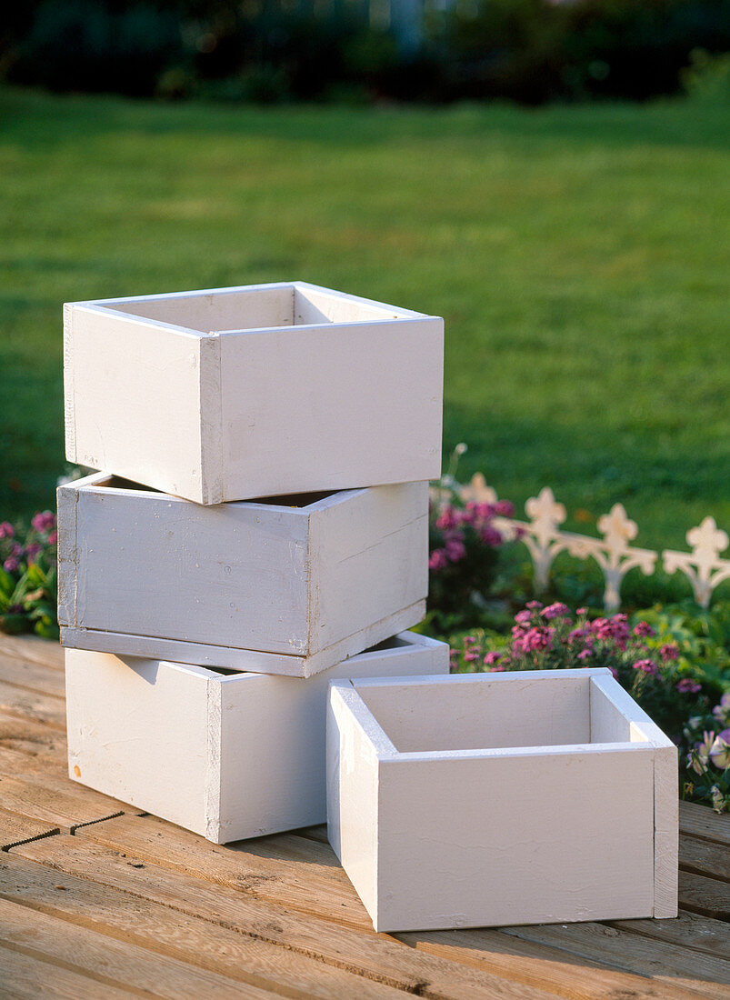 Self-made wooden boxes