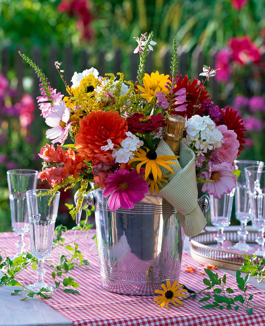 Bouquet from Dahlia, Phlox, Rudbeckia