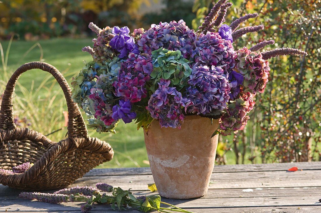 Autumn bouquet with hydrangea blossoms (2/2)