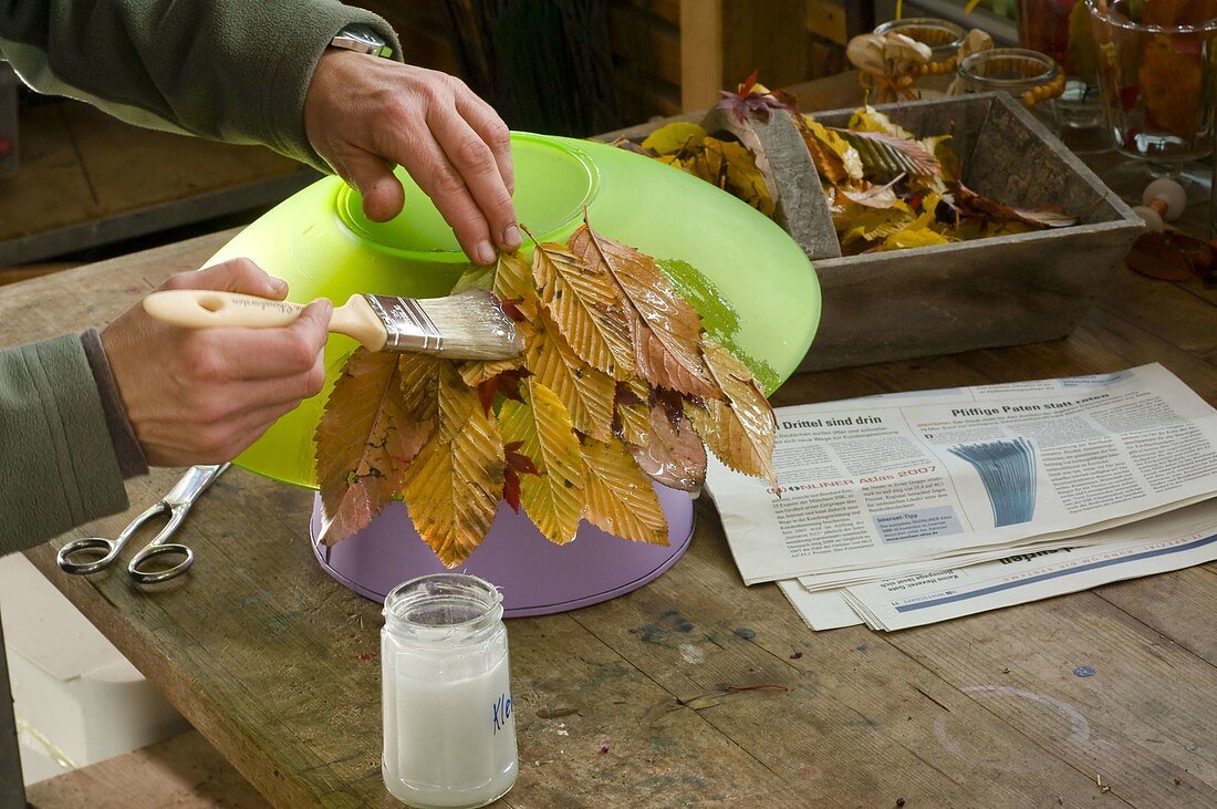 Homemade leaf bowl