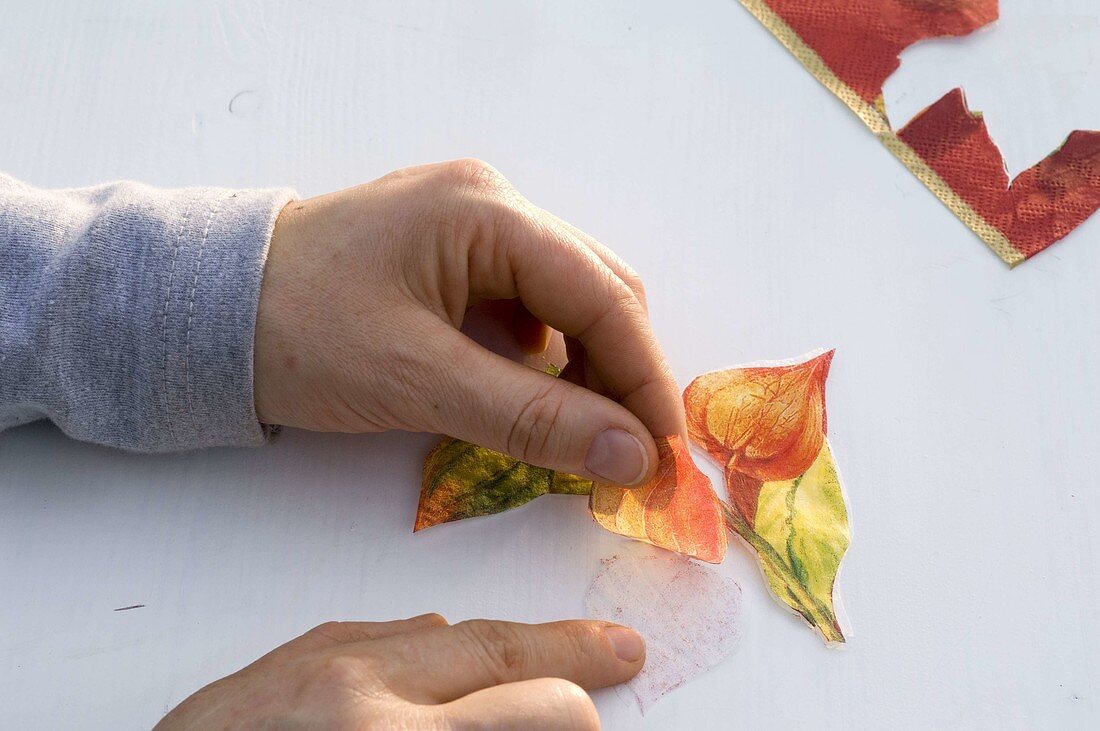 Paper lanterns with napkin technique 'Lampion flowers' (3/5)