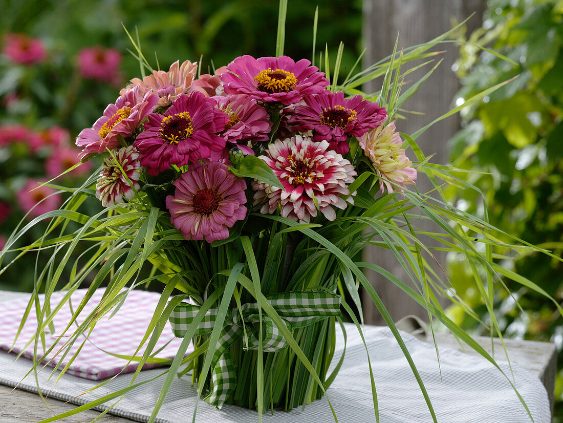 Bouquet in grass cuff