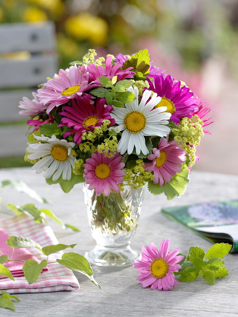 Late summer bouquet of summer asters