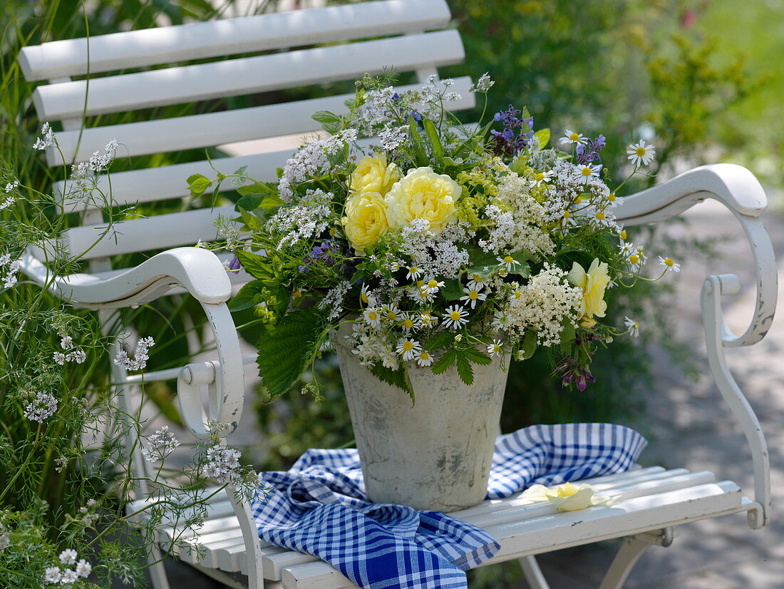 Bouquet of flowering medicinal herbs