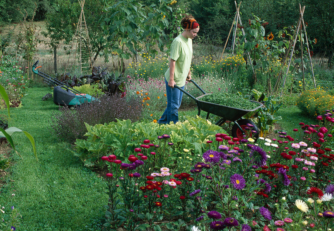 Woman working in the vegetable garden