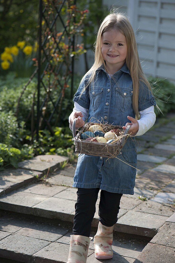 Girl with Easter nest