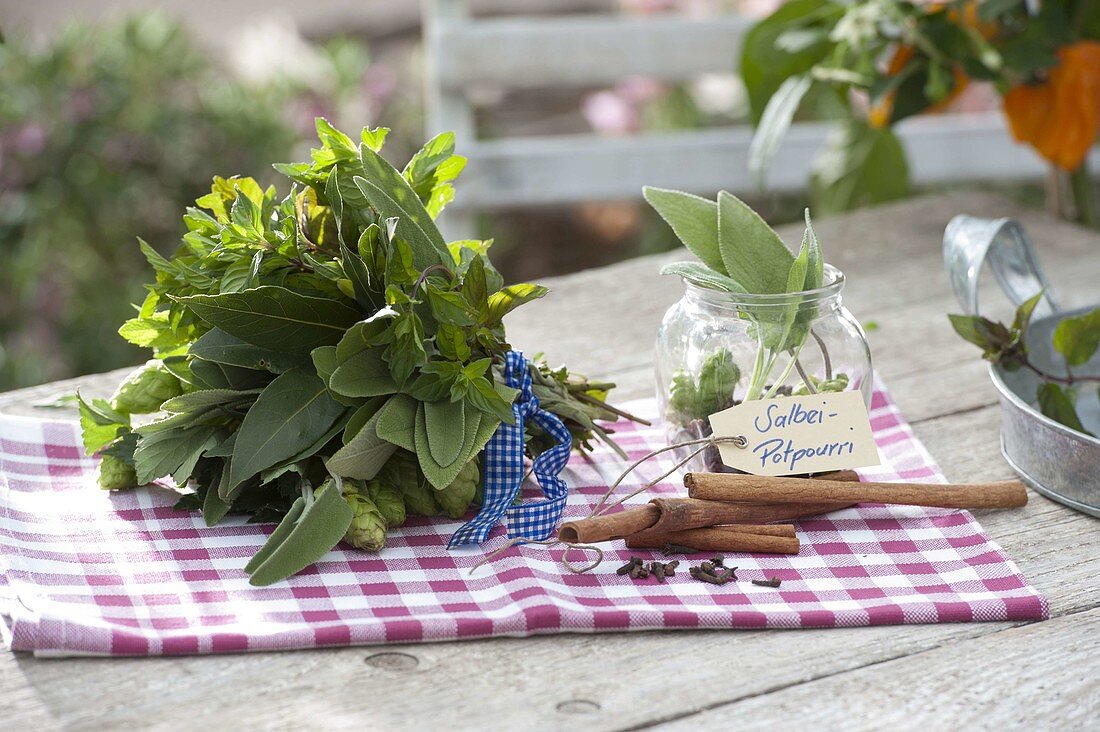 Fragrant herb bouquet