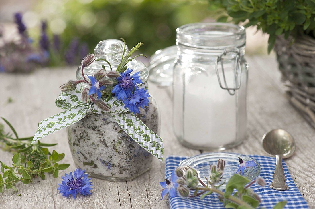 Blossoms and herb salt