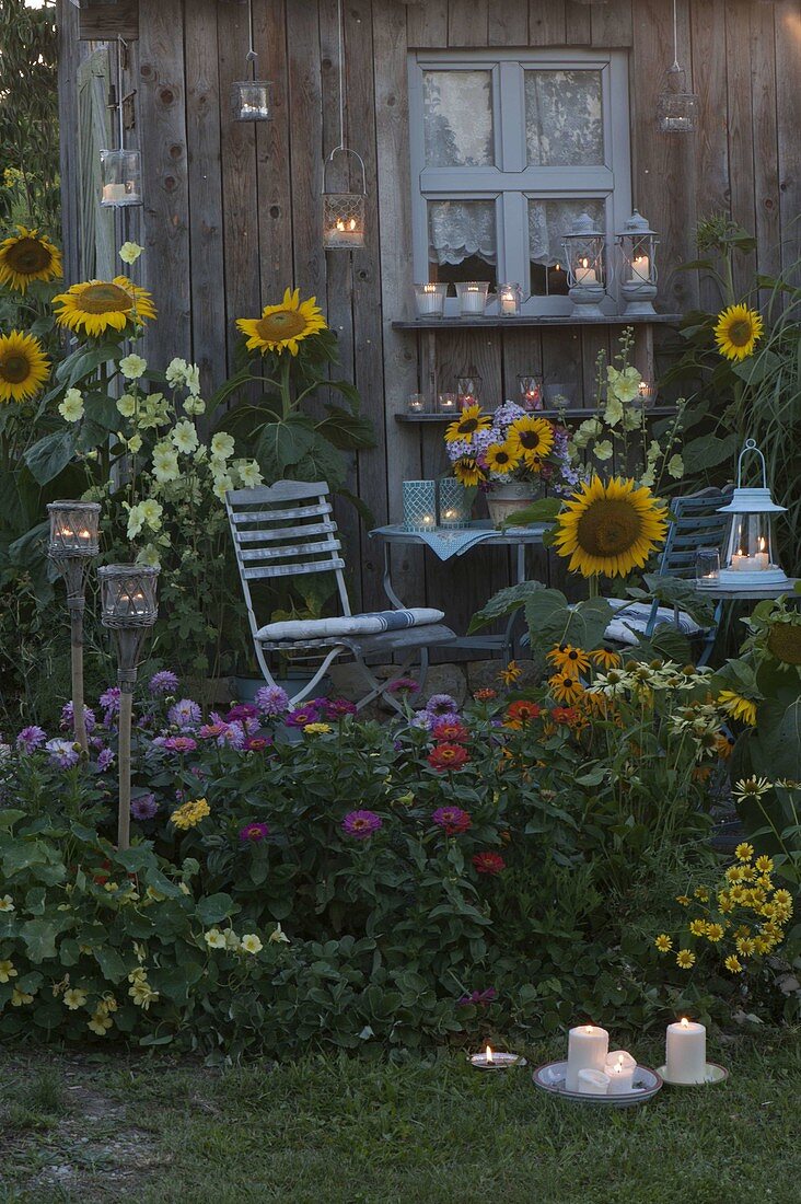 Evening terrace by the garden house