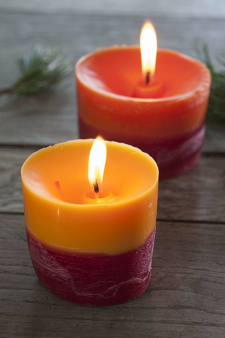 Self-poured candles from candle remnants