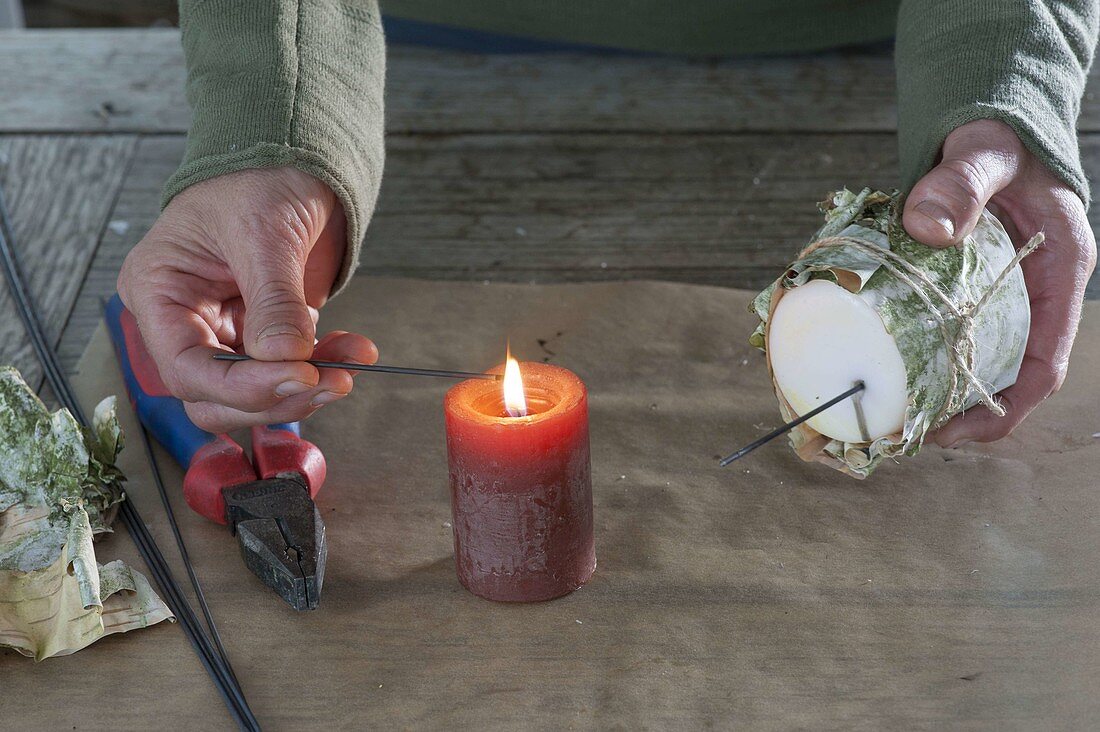 Self-poured candles from candle remnants