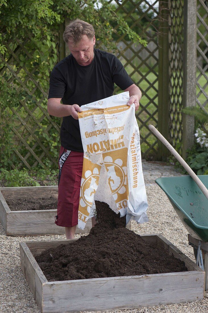 Building Square Garden beds on concrete pavers