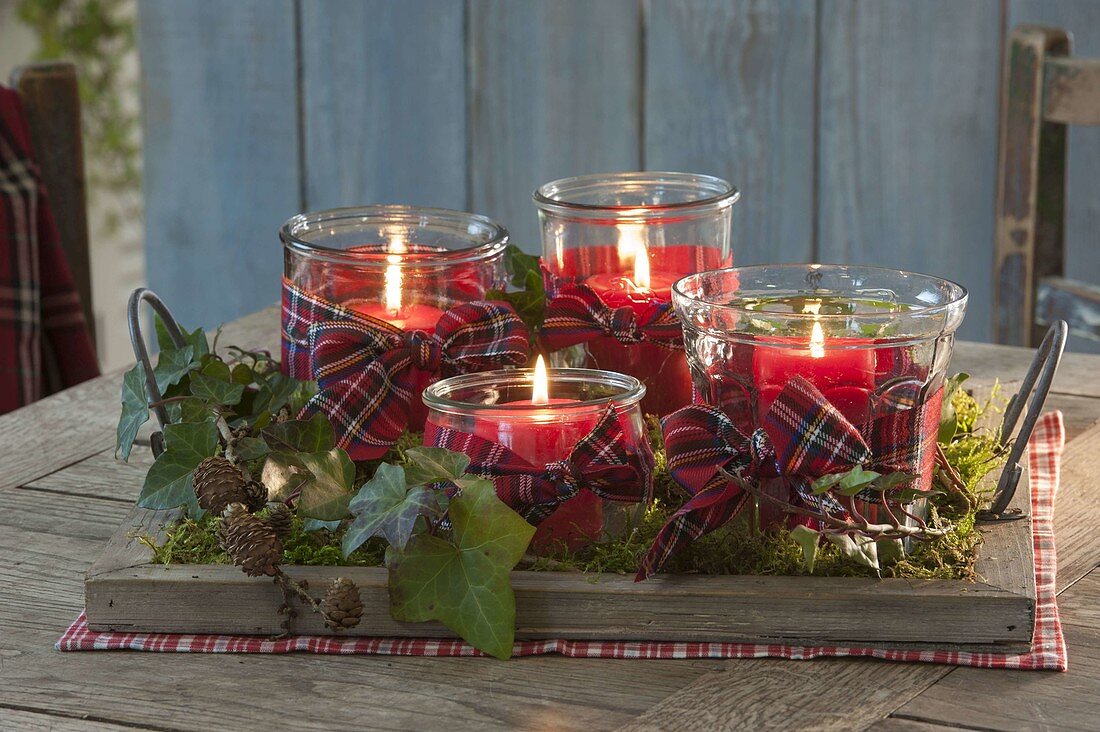 Scottish Christmas: unusual Advent wreath made of lanterns