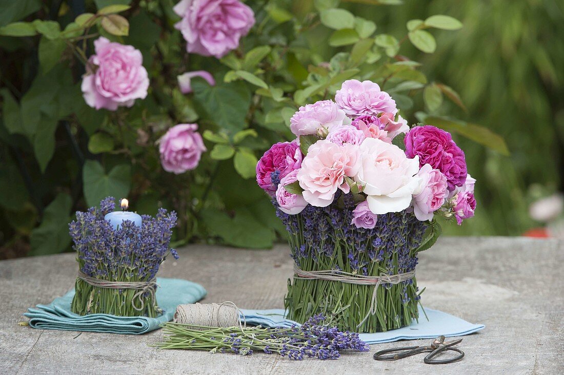 Glass with lavender cladding