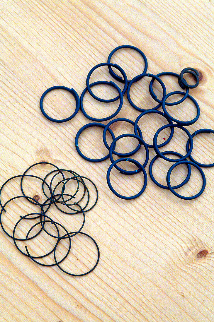 Various planting rings covered with rubber