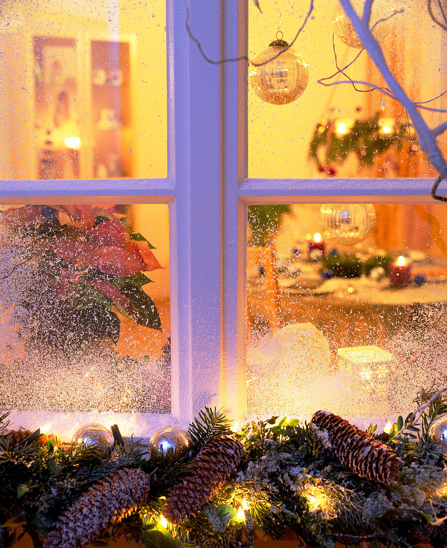 Winterliches Fenster mit Blick ins … – Bild kaufen – 12221787