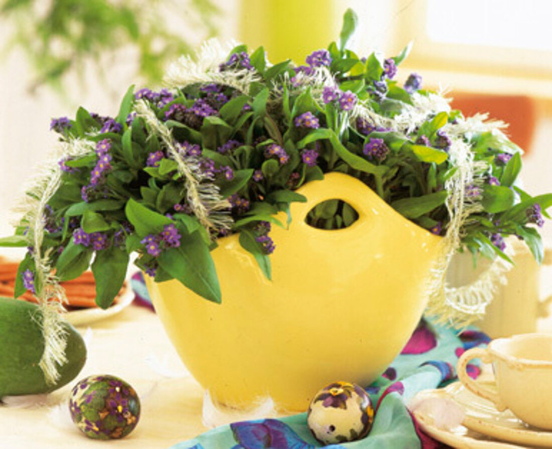 Easter bouquet of forget-me-nots