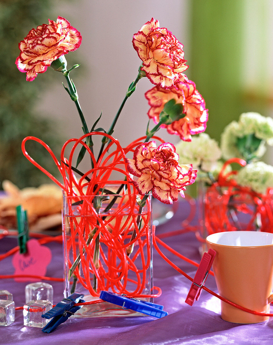 Decoration with household accessories