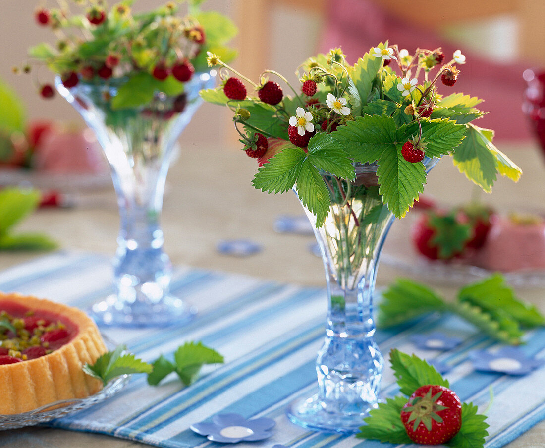 Fragaria (wild strawberry pie and bouquets)