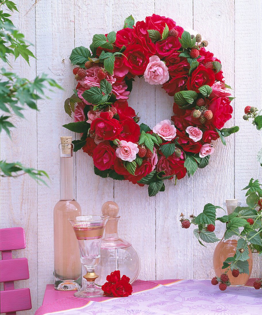 Rosary with raspberries